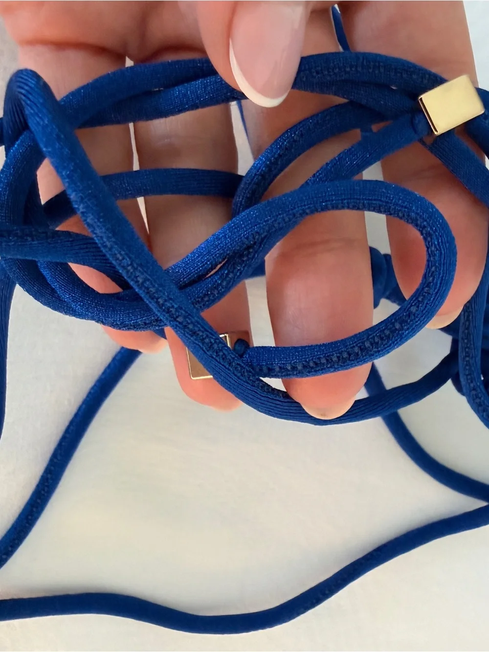 Cobalt Triangle String Bikini Set - Picture 4 of 8